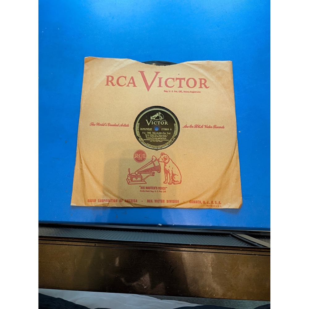 Tommy Dorsey Frank Sinatra I'll Take Tallulah 78 RPM Victor 27869 Jazz Record